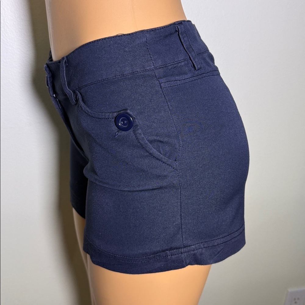Navy Blue Low-Rise Mini Shorts | Size medium - Waist 14.5” - Picture 3 of 8